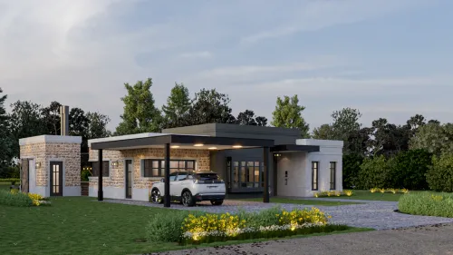 Render exterior Casa India — Design Ready
