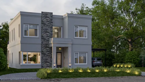 Render exterior Casa Lyon — Design Ready