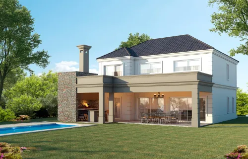 Render exterior Casa Mendoza — Design Ready