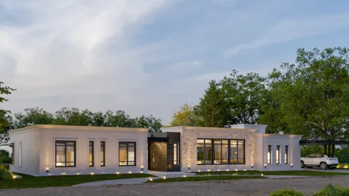 Render exterior Casa Malibu — Design Ready