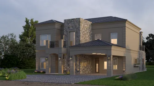 Render exterior Casa San Isidro — Design Ready