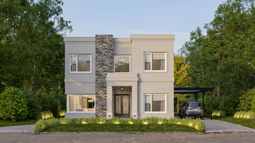 Render exterior Casa Lyon — Design Ready