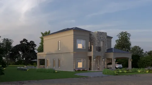 Render exterior Casa San Isidro — Design Ready