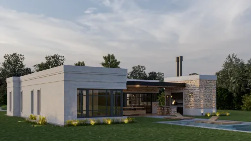 Render exterior Casa India — Design Ready