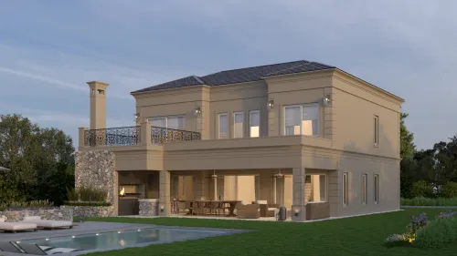 Render exterior Casa San Isidro — Design Ready