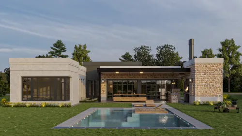 Render exterior Casa India — Design Ready