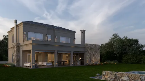 Render exterior Casa Madrid — Design Ready