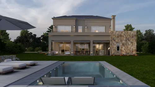 Render exterior Casa Madrid — Design Ready