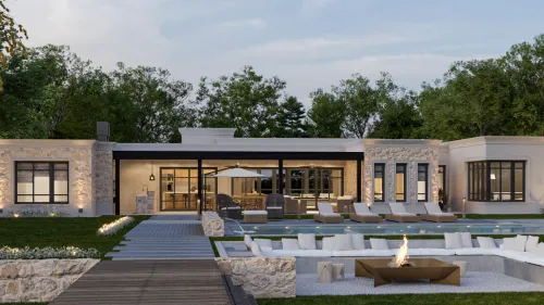 Render exterior Casa Malibu — Design Ready