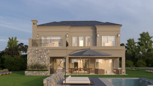 Render exterior Casa San Isidro — Design Ready