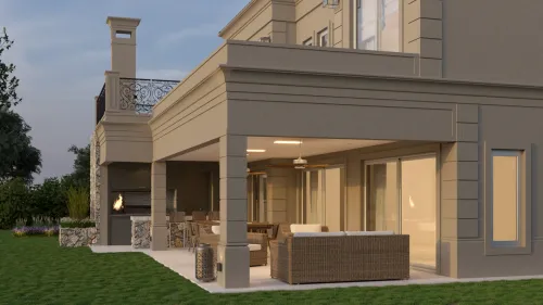 Render exterior Casa San Isidro — Design Ready