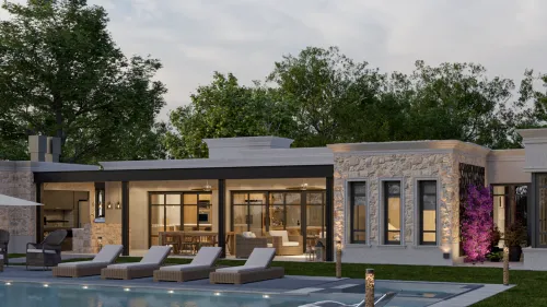 Render exterior Casa Malibu — Design Ready