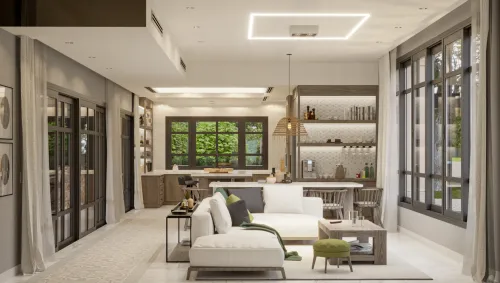 Render interior Casa Malibu — Design Ready