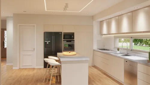 Render interior Casa Bruselas — Design Ready